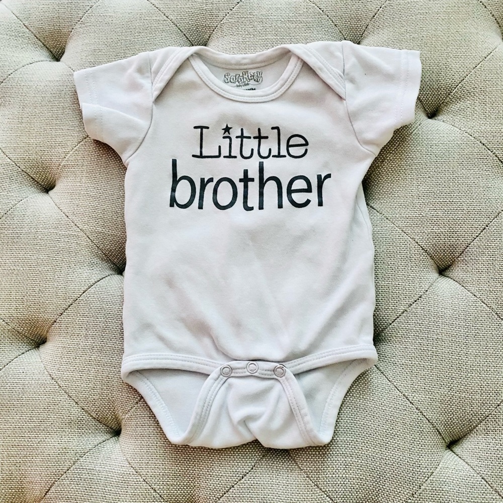 Sara Kety 6-12m little brother onesie